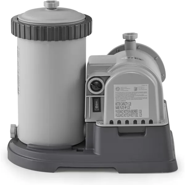 INTEX C1500 Krystal Clear Cartridge Filter Pump for Above Ground Pools 1500 GPH Pump Flow Rate  Improved Circulation and Filtration  Easy Installation  Improved Water Clarity  EasytoClean2 500 Gallons Per Hour