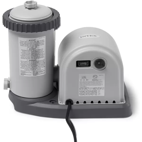 INTEX C1500 Krystal Clear Cartridge Filter Pump for Above Ground Pools 1500 GPH Pump Flow Rate  Improved Circulation and Filtration  Easy Installation  Improved Water Clarity  EasytoClean1 500 Gallons Per Hour