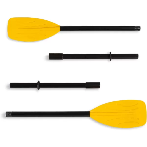INTEX Challenger Inflatable Boat Series Includes Deluxe Boat Oars and HighOutput Pump  SuperStrong PVC  Triple Air Chambers  Welded Oar Locks  Heavy Duty Grab Handle2person
