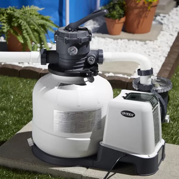 INTEX SX925 Krystal Clear Sand Filter Pool Pump for Above Ground Pools 925 GPH Pump Flow Rate  Improved Circulation and Filtration  Easy Installation  Improved Water Clarity  EasytoClean2 800 Gallon Per Hour