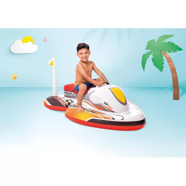 INTEX Wave Rider Inflatable Pool Float Pool Toy For Kids  HeavyDuty Handle  88lb Weight Capacity  46quot x 305quot  For Ages 3