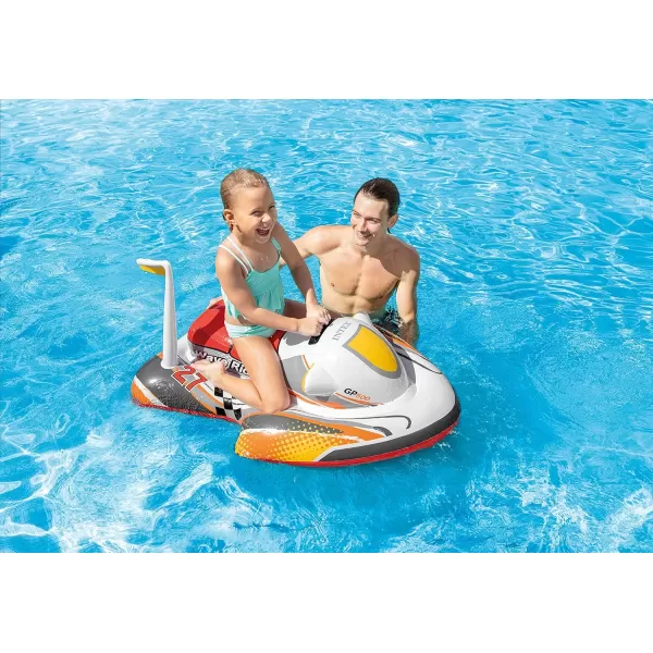 INTEX Wave Rider Inflatable Pool Float Pool Toy For Kids  HeavyDuty Handle  88lb Weight Capacity  46quot x 305quot  For Ages 3