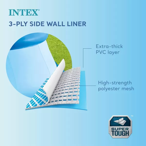 Intex 28165EH Easy Set Inflatable Swimming Pool Set 15ft x 42in  Includes 1000 GPH Cartridge Filter Pump  Removable Ladder  Pool Cover  Ground Cloth12FT x 30IN