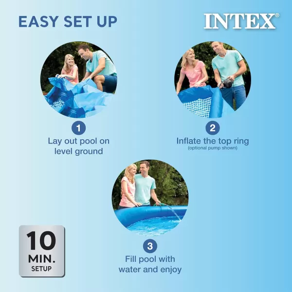 Intex 28165EH Easy Set Inflatable Swimming Pool Set 15ft x 42in  Includes 1000 GPH Cartridge Filter Pump  Removable Ladder  Pool Cover  Ground Cloth12FT x 30IN