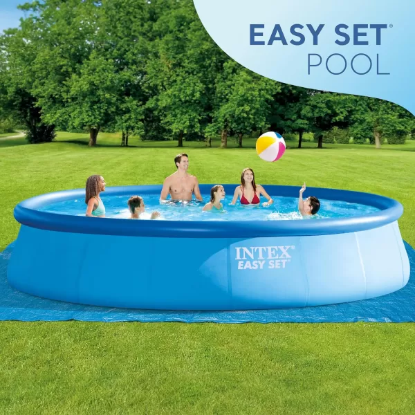 Intex 28165EH Easy Set Inflatable Swimming Pool Set 15ft x 42in  Includes 1000 GPH Cartridge Filter Pump  Removable Ladder  Pool Cover  Ground Cloth13FT x 33IN
