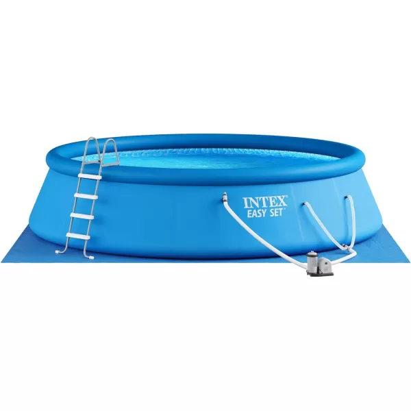 Intex 28165EH Easy Set Inflatable Swimming Pool Set 15ft x 42in  Includes 1000 GPH Cartridge Filter Pump  Removable Ladder  Pool Cover  Ground Cloth15FT x 42IN