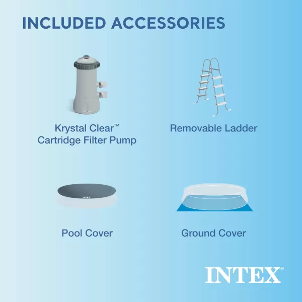 Intex 28165EH Easy Set Inflatable Swimming Pool Set 15ft x 42in  Includes 1000 GPH Cartridge Filter Pump  Removable Ladder  Pool Cover  Ground Cloth15FT x 48IN