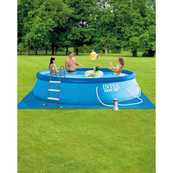Intex 28165EH Easy Set Inflatable Swimming Pool Set 15ft x 42in  Includes 1000 GPH Cartridge Filter Pump  Removable Ladder  Pool Cover  Ground Cloth15FT x 42IN