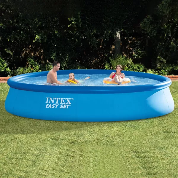 Intex 28165EH Easy Set Inflatable Swimming Pool Set 15ft x 42in  Includes 1000 GPH Cartridge Filter Pump  Removable Ladder  Pool Cover  Ground Cloth15ft x 33