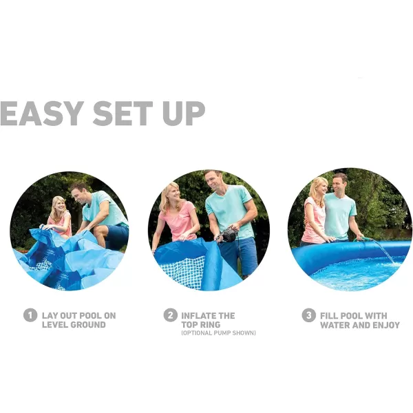 Intex 28165EH Easy Set Inflatable Swimming Pool Set 15ft x 42in  Includes 1000 GPH Cartridge Filter Pump  Removable Ladder  Pool Cover  Ground Cloth18FT x 48IN