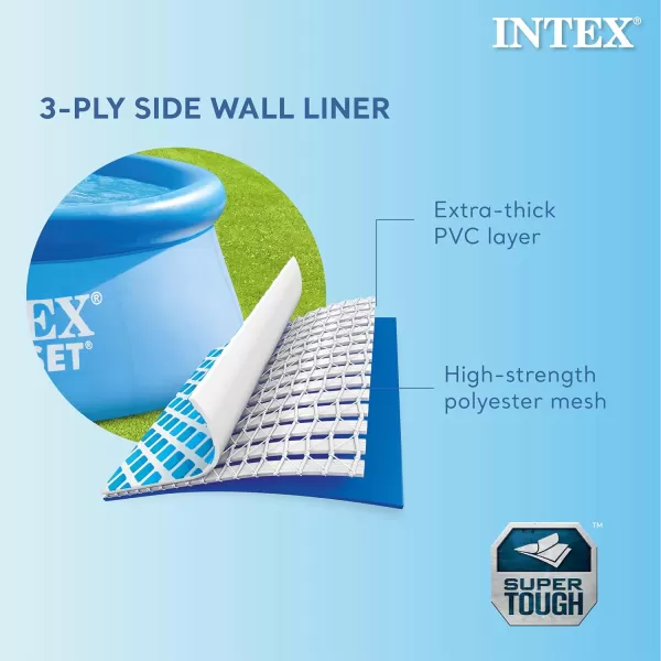 Intex 28165EH Easy Set Inflatable Swimming Pool Set 15ft x 42in  Includes 1000 GPH Cartridge Filter Pump  Removable Ladder  Pool Cover  Ground Cloth8FT x 24IN