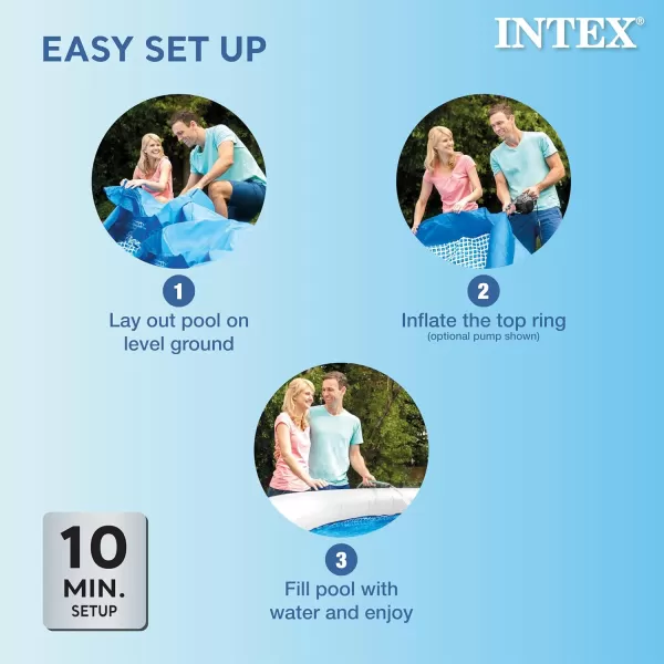 Intex 28165EH Easy Set Inflatable Swimming Pool Set 15ft x 42in  Includes 1000 GPH Cartridge Filter Pump  Removable Ladder  Pool Cover  Ground Cloth8FT x 24IN