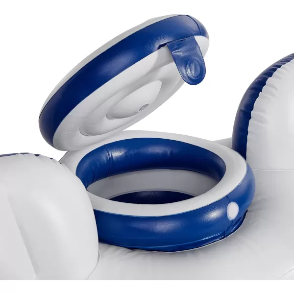 Intex 58837EP River Run 2 Inflatable Floating Lounge Comfortable Backrests  Builtin Cup Holders  Cooler with Lid  2 Person  440lb Weight Capacity
