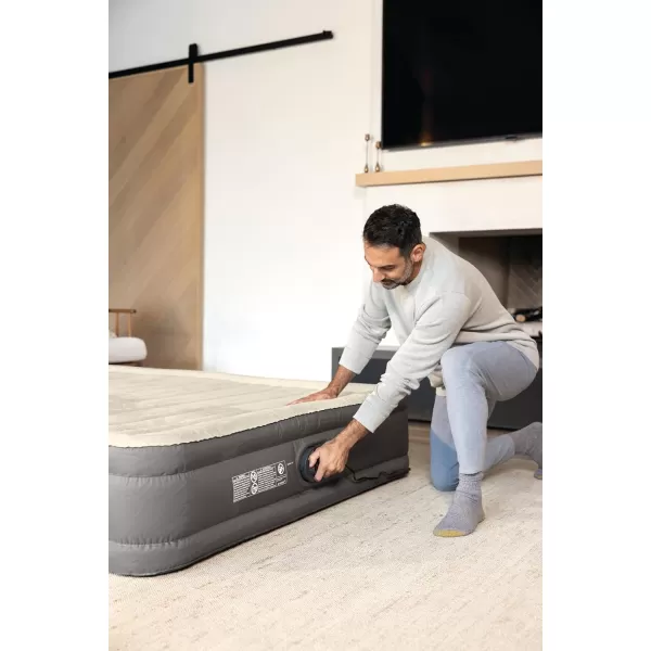 Intex 64021E TruAire Luxury Air Mattress FiberTech  Builtin Electric Pump  Multizone Support SystemTruAire TPU Luxury Air Mattress