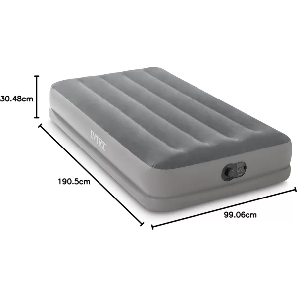 Intex 64114E DuraBeam Standard Prestige Air Mattress FiberTech  Queen Size  Builtin USB Electric Pump  12in Bed Height  600lb Weight CapacityMidRise Airbed