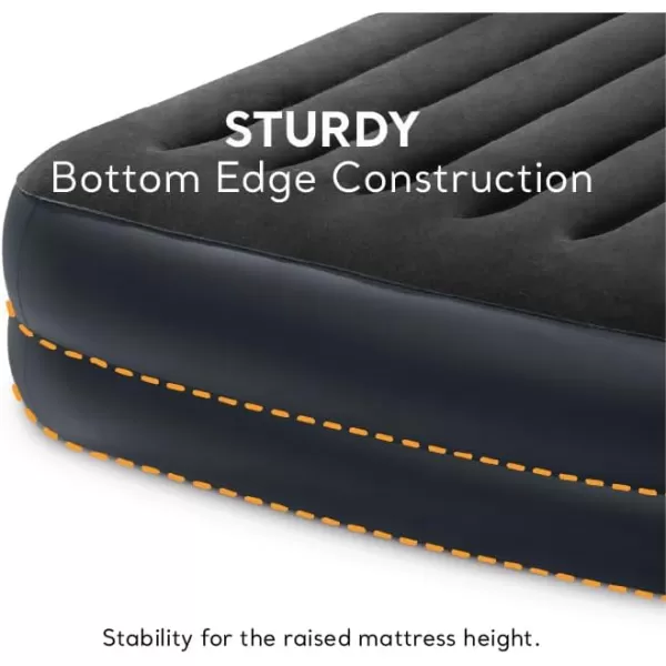 Intex 64121ED DuraBeam Plus Pillow Rest Air Mattress FiberTech  Twin Size  Builtin Electric Pump  165in Bed Height  300lb Weight CapacityQueen