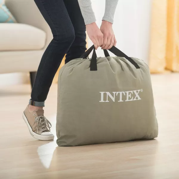 Intex 64121ED DuraBeam Plus Pillow Rest Air Mattress FiberTech  Twin Size  Builtin Electric Pump  165in Bed Height  300lb Weight CapacityQueen