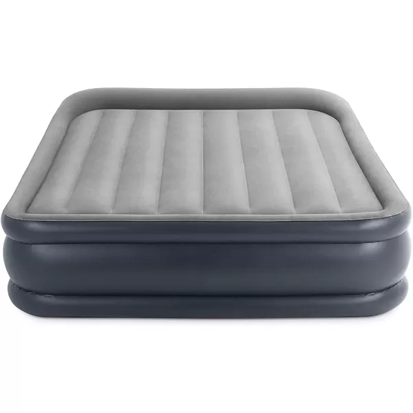 Intex 64135ED DuraBeam Plus Deluxe Pillow Rest Air Mattress FiberTech  Queen Size  Builtin Electric Pump  165in Bed Height  600lb Weight CapacityQueen