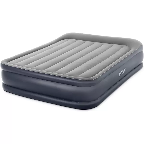 Intex 64135ED DuraBeam Plus Deluxe Pillow Rest Air Mattress FiberTech  Queen Size  Builtin Electric Pump  165in Bed Height  600lb Weight CapacityQueen