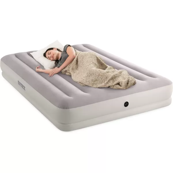 Intex 64177E DuraBeam Standard Prestige MidRise Air Mattress FiberTech  Twin Size  Quickfill USB Air PumpDuraBeam Standard Prestige MidRise Air Mattress