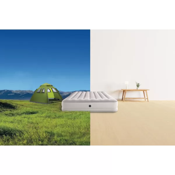 Intex 64177E DuraBeam Standard Prestige MidRise Air Mattress FiberTech  Twin Size  Quickfill USB Air PumpDuraBeam Standard Prestige MidRise Air Mattress
