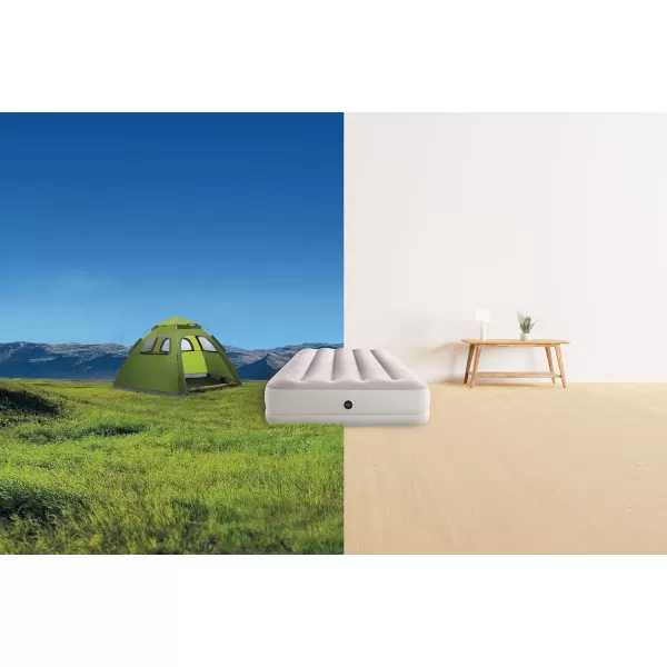Intex 64177E DuraBeam Standard Prestige MidRise Air Mattress FiberTech  Twin Size  Quickfill USB Air PumpDuraBeam Standard Prestige MidRise Air Mattress