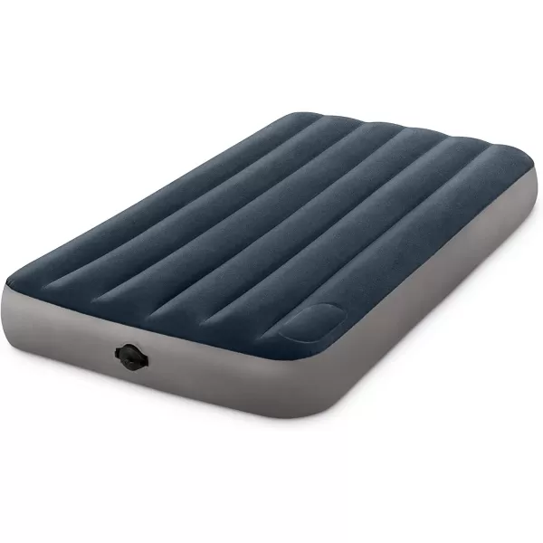 Intex 64781E DuraBeam Standard SingleHigh Air Mattress FiberTech  Twin Size  2Step Pump  10in Bed Height  300lb Weight CapacityTwin