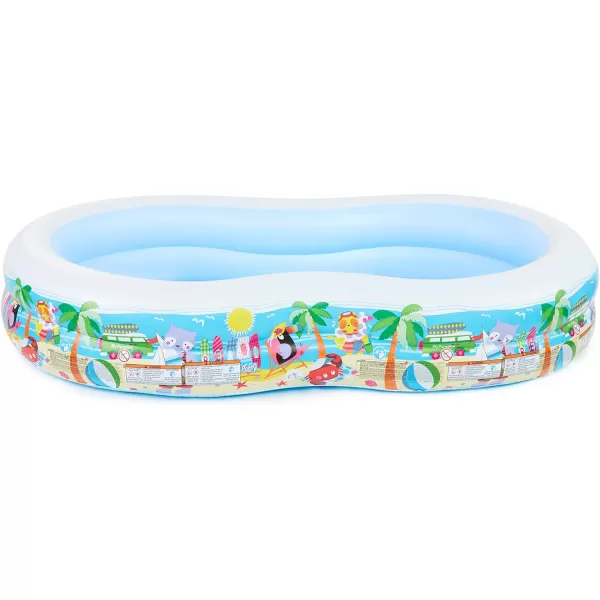 Intex Paradise Seaside Inflatable Pool 103x63x18in 3 185 Gallons Beige