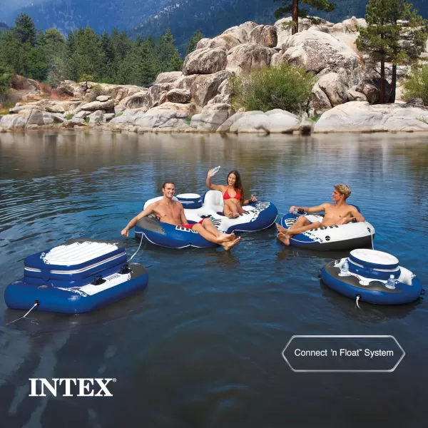 Intex River Run Inflatable Floating Tube Water Raft for Lake River Pool6 Pack