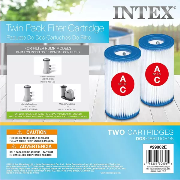 Intex Type A or C Filter Cartridge for PoolsType A