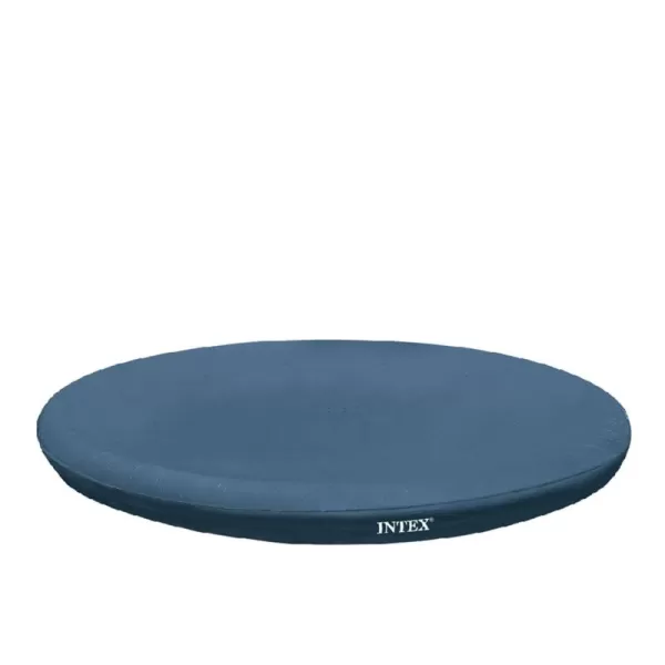 INTEX 28020E Pool Cover For 8ft Round Easy Set Pools  Includes Rope Tie  Drain Holes  12in Overhang  Snug Fit8Foot