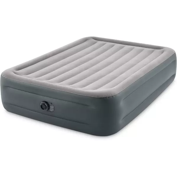 INTEX 64125ED DuraBeam Plus Essential Rest Air Mattress  FiberTech  Queen Size  Builtin Electric Pump  18in Bed Height  600lb Weight CapacityAirbed