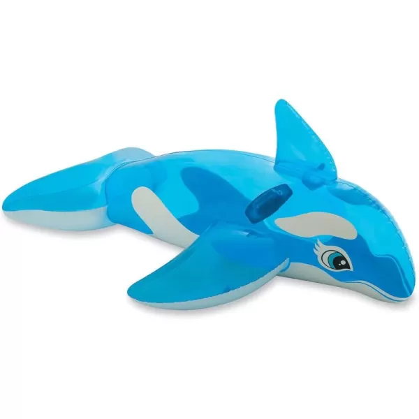 INTEX Lil Whale Inflatable Pool Float Animal Pool Toy for Kids  2 HeavyDuty Handles  88lb Weight Capacity  60quot x 45quot  for Ages 3