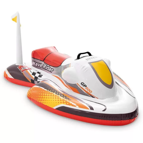 INTEX Wave Rider Inflatable Pool Float Pool Toy For Kids  HeavyDuty Handle  88lb Weight Capacity  46quot x 305quot  For Ages 3