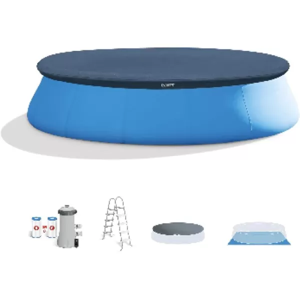 Intex 28165EH Easy Set Inflatable Swimming Pool Set 15ft x 42in  Includes 1000 GPH Cartridge Filter Pump  Removable Ladder  Pool Cover  Ground Cloth15FT x 48IN