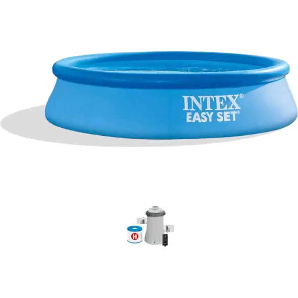 Intex 28165EH Easy Set Inflatable Swimming Pool Set 15ft x 42in  Includes 1000 GPH Cartridge Filter Pump  Removable Ladder  Pool Cover  Ground Cloth8FT x 24IN