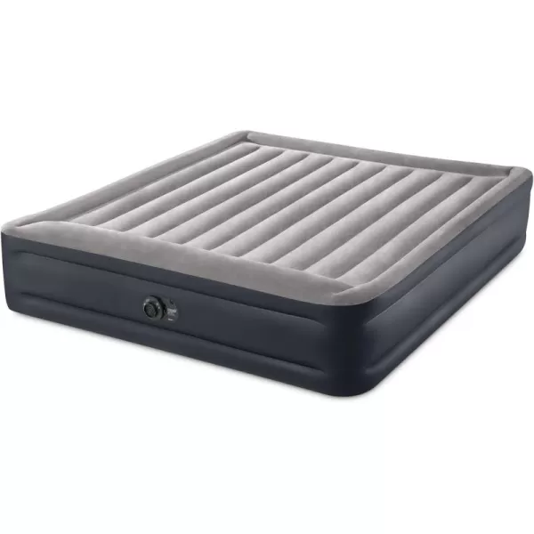 Intex 64135ED DuraBeam Plus Deluxe Pillow Rest Air Mattress FiberTech  Queen Size  Builtin Electric Pump  165in Bed Height  600lb Weight CapacityKing