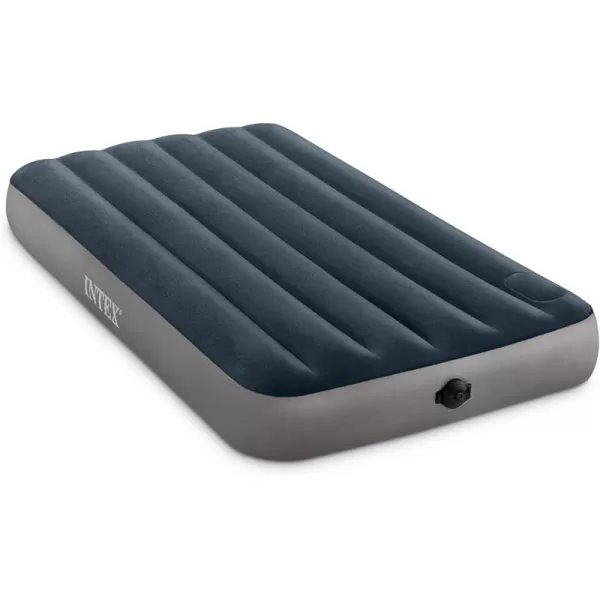 Intex 64781E DuraBeam Standard SingleHigh Air Mattress FiberTech  Twin Size  2Step Pump  10in Bed Height  300lb Weight CapacityTwin