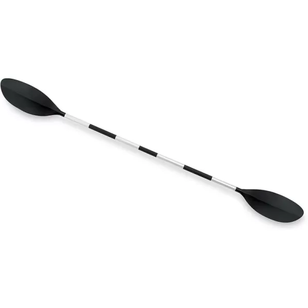 Intex 69629E 86quot Kayak Paddle Ribbed Spoon Shaped Blades  Durable Lightweight Shaft  Comfortable Grips  3Position Feather Adjustability  TUV RL Approved