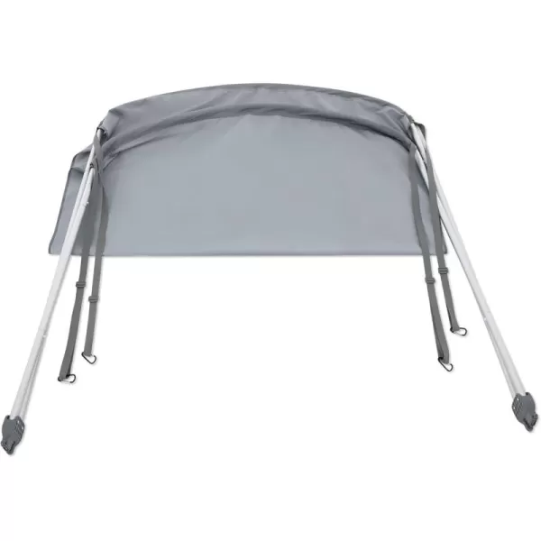 Intex Bimini Top Sun Shade Canopy Cover with Aluminum Frame for Mariner Seahawk Excursion ampamp Challenger Boat Models Accessory Only Gray