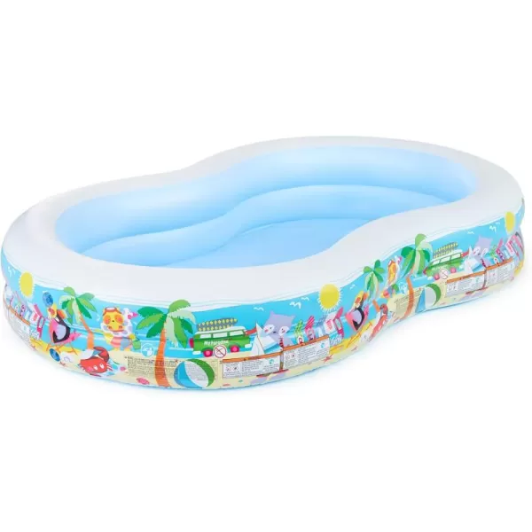 Intex Paradise Seaside Inflatable Pool 103x63x18in 3 185 Gallons Beige