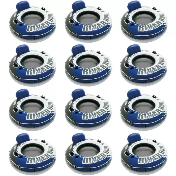 Intex River Run Inflatable Floating Tube Water Raft for Lake River Pool12 Pack