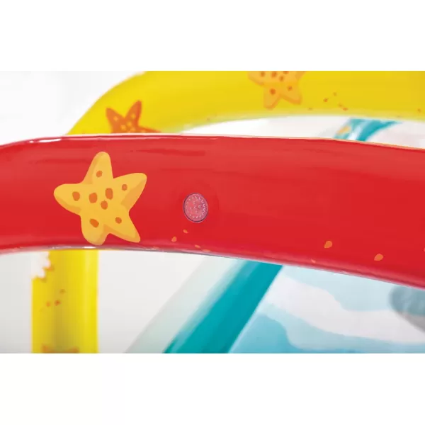 INTEX Friendly Octopus Inflatable Kiddie Pool Inflatable Kids Pool with Water Sprayer and Slide  Splash Pad  92quot x 72quot x 59quot  Ages 3Blue