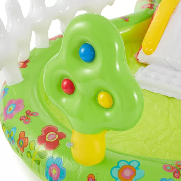 INTEX Friendly Octopus Inflatable Kiddie Pool Inflatable Kids Pool with Water Sprayer and Slide  Splash Pad  92quot x 72quot x 59quot  Ages 3Multicolor