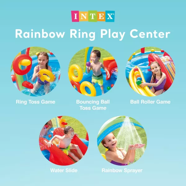 INTEX Friendly Octopus Inflatable Kiddie Pool Inflatable Kids Pool with Water Sprayer and Slide  Splash Pad  92quot x 72quot x 59quot  Ages 3Multicolor