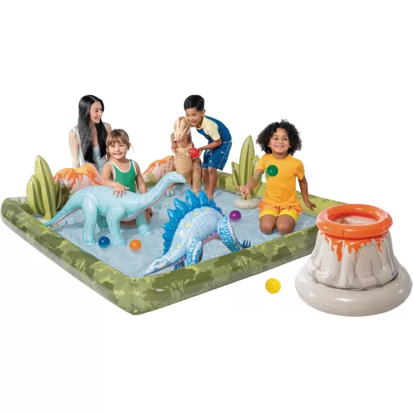 INTEX Friendly Octopus Inflatable Kiddie Pool Inflatable Kids Pool with Water Sprayer and Slide  Splash Pad  92quot x 72quot x 59quot  Ages 3Multicolor