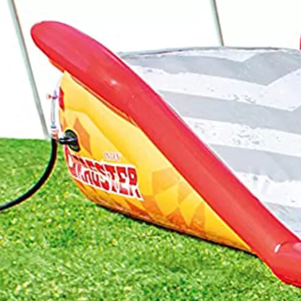 INTEX Friendly Octopus Inflatable Kiddie Pool Inflatable Kids Pool with Water Sprayer and Slide  Splash Pad  92quot x 72quot x 59quot  Ages 3Red