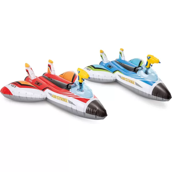 INTEX Water Gun Plane Inflatable Pool Float Pool Toy for Kids  Includes Toy Water Gun  88lb Weight Capacity  46quot x 46quot  Color May Vary