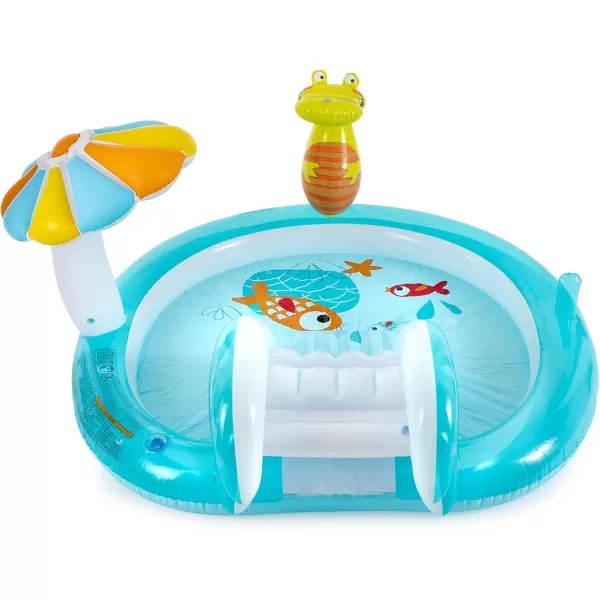 Intex Gator 66 x 56 x 4quot Outdoor Inflatable Kiddie Pool Water Play Swim Center