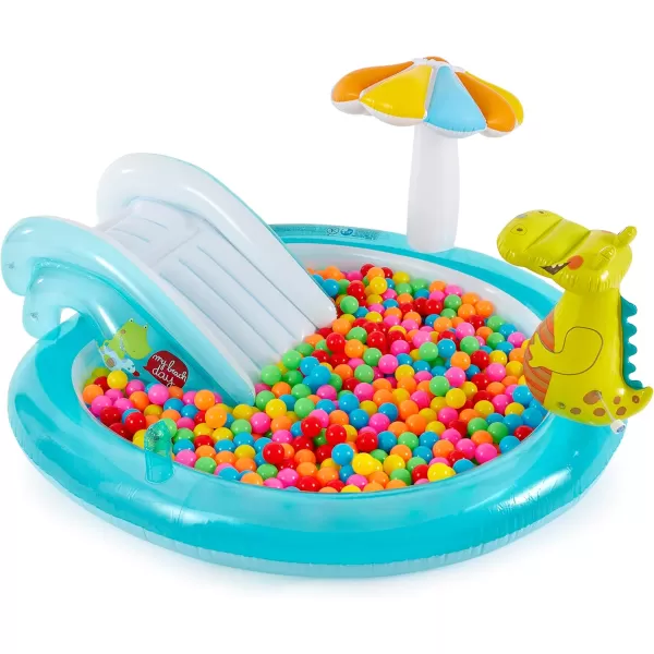 Intex Gator 66 x 56 x 4quot Outdoor Inflatable Kiddie Pool Water Play Swim Center
